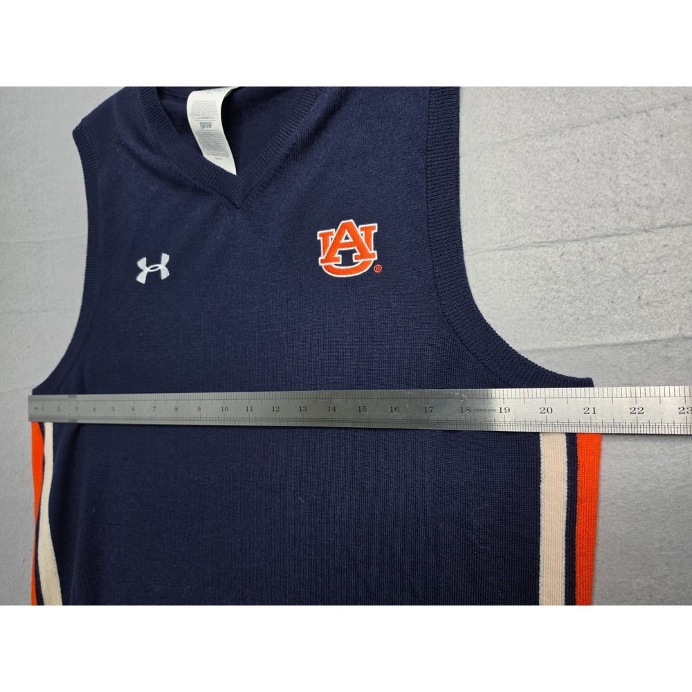 Under Armour All Season Gear Auburn Tigers Football Sweater Vest Mens Large Wool - Picture 7 of 7